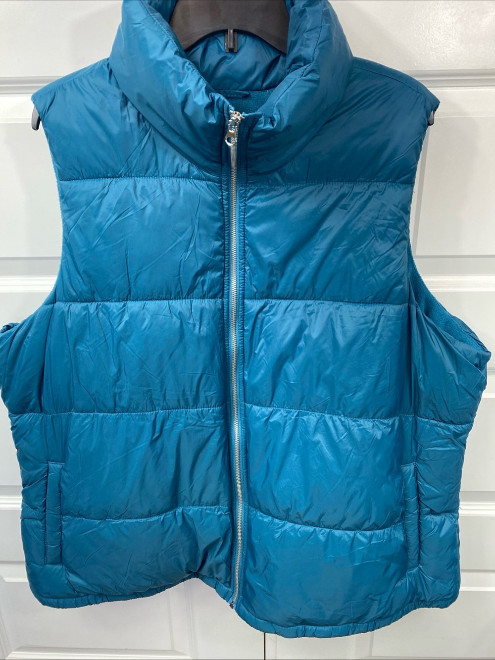 Puffer Vest Womens Water Resistant Quilted Zip Winter Outdoor Teal XXL 2XL - Picture 4 of 6